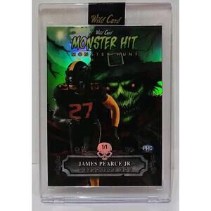 Wild Card Monster Hit James Pearce Jr. Defensive End Football Trading Card 1/1